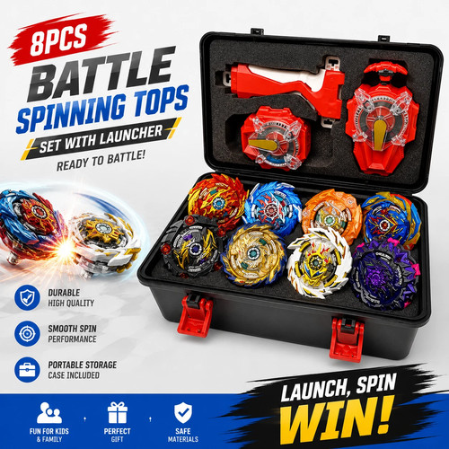 8pcs battle spinning tops - 8pcs,