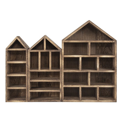 3pcs wooden display - wooden, case